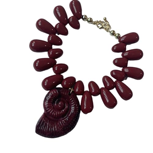 KAQNTUD Halskette mit Muschelanhänger, leicht, stilvoller Meeresanhänger, Schmuck für Freizeitkleidung und Küstenliebhaber, modischer Anhänger, Einheitsgröße, Wie beschrieben, Wie beschrieben von KAQNTUD