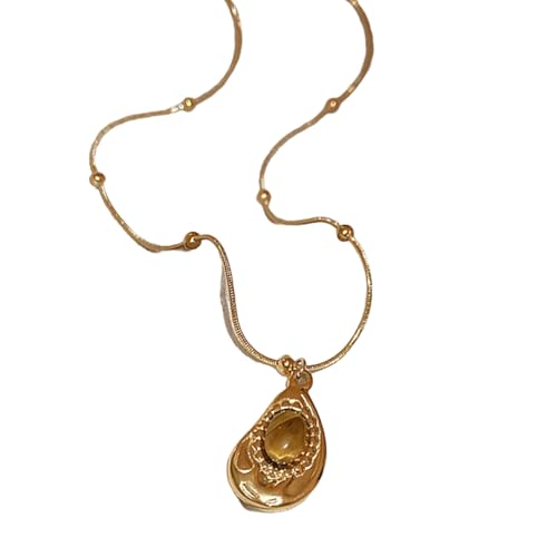 KAQNTUD Halskette mit Naturstein verzierter Sonnenanhänger, stilvolle Edelstahlkette, stilvoller Schmuck für Modeliebhaber, einzigartige, handgefertigte Sonnen-Halskette, Einheitsgröße, Wie von KAQNTUD