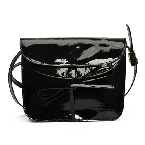 KAQNTUD Kleine Umhängetasche mit Schleife, PU-Leder, Hoboes-Handtasche mit verstellbaren Trägern, Schwarz , Einheitsgröße KAQNTUD Kleine Umhängetasche mit Schleife, PU-Leder, Hoboes-Handtasche mit verstellbaren Trägern, Schwarz , Einheitsgröße von KAQNTUD