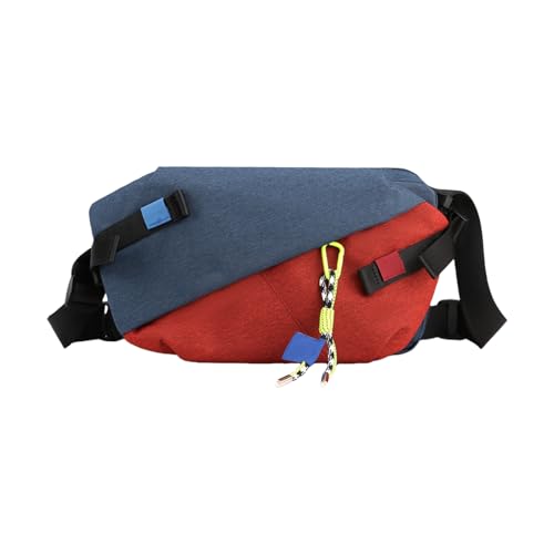 KAQNTUD Messager-Tasche, kleine Schultertasche, wasserdicht, Nylon, mehrere Taschen, Hoboes-Taschen für Damen und Herren, blau und rot, Einheitsgröße KAQNTUD Messager-Tasche, kleine Schultertasche, wasserdicht, Nylon, mehrere Taschen, Hoboes-Taschen für Damen und Herren, blau und rot, Einheitsgröße von KAQNTUD