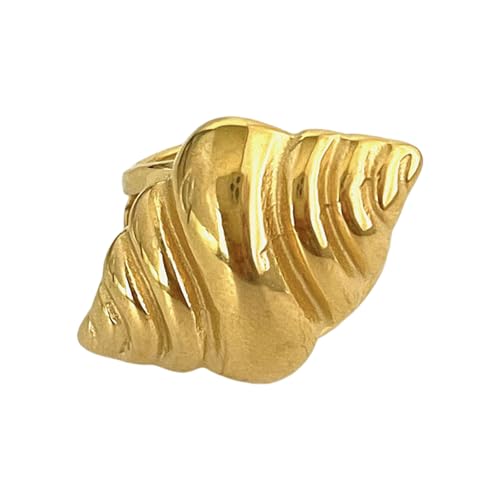 KAQNTUD Spiralen/Conch/Croissants verstellbare Öffnungsringe, trendiger Edelstahl-Schmuck für modische Frauen KAQNTUD Spiralen/Conch/Croissants verstellbare Öffnungsringe, trendiger Edelstahl-Schmuck für modische Frauen von KAQNTUD