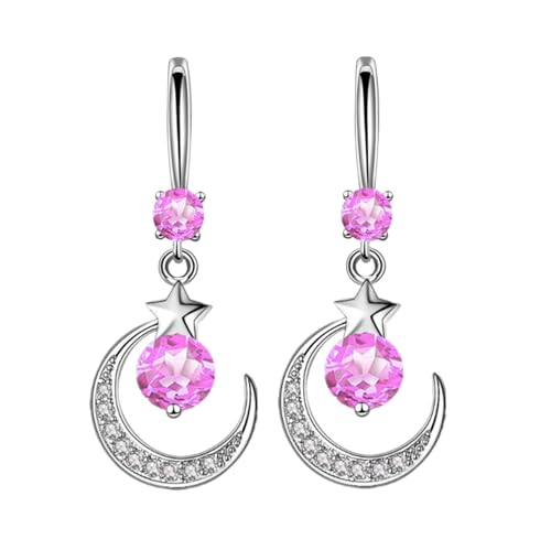 Ohrhänger Mond und Stern Charm Ohrringe Mädchen Accessoires Mode Frauen Ohrschmuck geeignet für Party Alltag von KAQNTUD