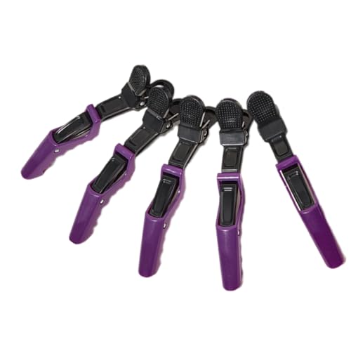 Professionelle Doppelscharnier-Haarspangen für Damen, helle Farbe, einfach und stilvoll, für Salon oder Zuhause, 5 Stück von KAQNTUD