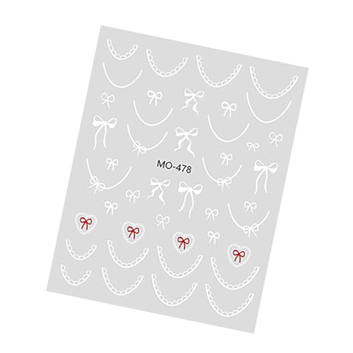 Selbstklebende French Tip Aufkleber – Bogen & gebogene Linie Art Decals für Maniküre von KAQNTUD