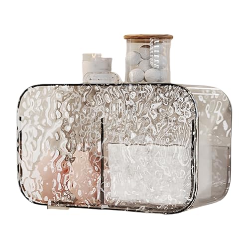 Stabiler Make-up-Pad-Aufbewahrungsspender, Wandhalterung, verbessert den Stil in Badezimmern oder Ankleidezimmern, Badezimmer-Organizer von KAQNTUD