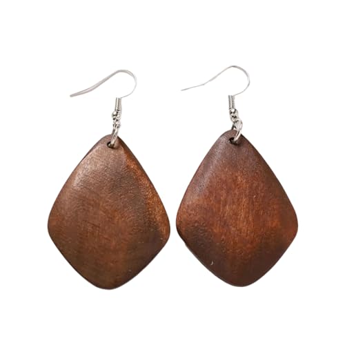 Vintage-Holz-Ohrringe für Damen, geometrisches langes Design, leicht und bequem, für Herbst und Winter, As show, Siehe Abbildung Vintage-Holz-Ohrringe für Damen, geometrisches langes Design, leicht und bequem, für Herbst und Winter, As show, Siehe Abbildung von KAQNTUD