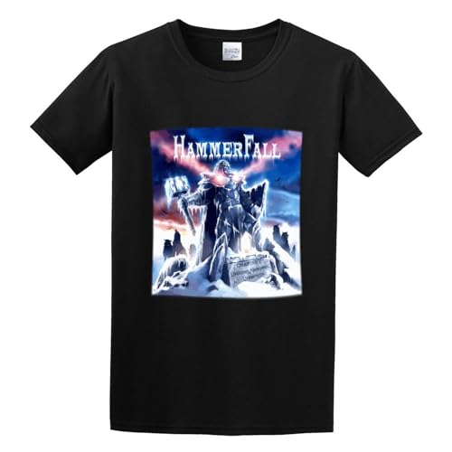 HammerFall Chapter V Unbent Unbowed UnbrokenCasual Round Neck T Shirt Black M von KAQlMAO