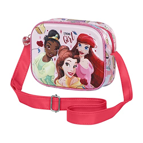 Disney Prinzessinnen Strong-3D Quadratischer Schultertasche, Rosa von Disney