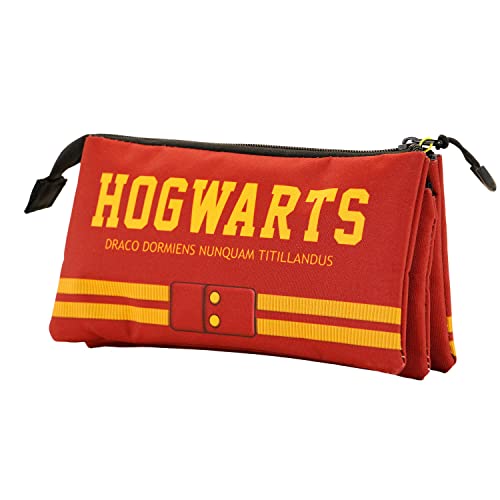 Harry Potter Gryffindor-FAN Dreifach Federmäppchen, Weinrote von Harry Potter