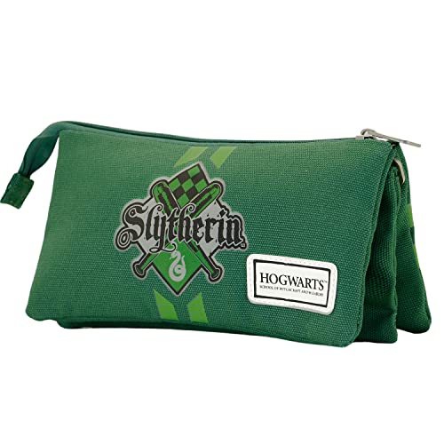 Harry Potter Slytherin-Dreifach HS Federmäppchen, Grün von Harry Potter