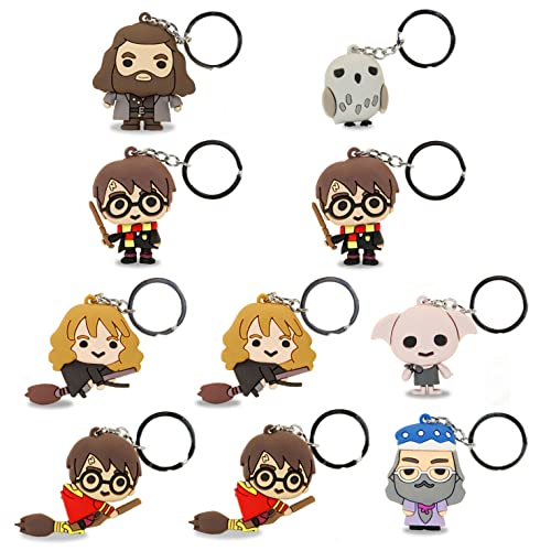 Harry Potter Sortiert HP-Set mit 10 Schlüsselanhänger Vinylfiguren, Mehrfarbig von Harry Potter