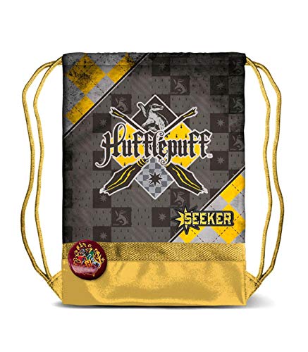 Karactermania Harry Potter Quidditch Hufflepuff-Storm Drawstring Bag Turnbeutel, 47 cm, Gelb (Yellow) von KARACTERMANIA