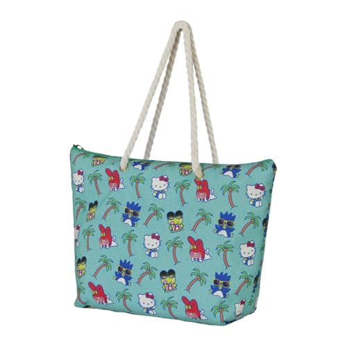 Karactermania Sanrio Hello Kitty Palms-Soleil Strandtasche, Türkis, 52 x 37 cm Karactermania Sanrio Hello Kitty Palms-Soleil Strandtasche, Türkis, 52 x 37 cm von KARACTERMANIA