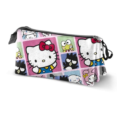 Karactermania Sanrio Hello Kitty Panels-Dreifach Federmäppchen, Mehrfarbig, 23 x 11 cm von KARACTERMANIA