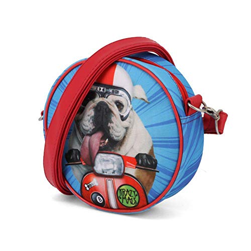 Karactermania Krazymals Bulldog-Runde Schultertasche Umhängetasche, 18 cm, Multicolour von Karactermania