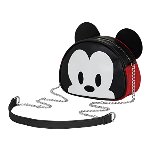 Micky Maus M-Heady Schultertasche, Rot von Disney