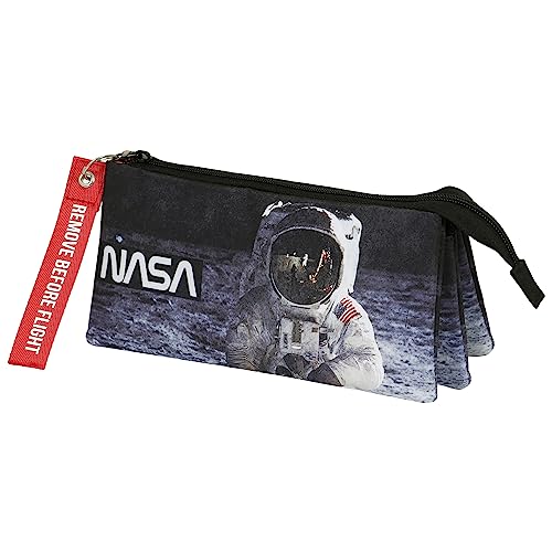 NASA Astronaut-FAN Dreifach Federmäppchen 2.0, Schwarz von KARACTERMANIA