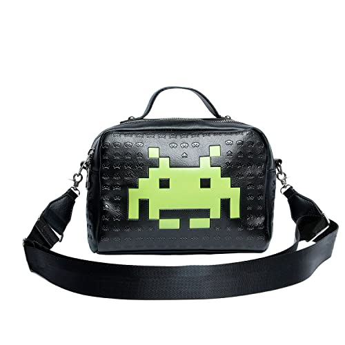 Space Invaders Alien-Cake Schultertasche, Schwarz von KARACTERMANIA