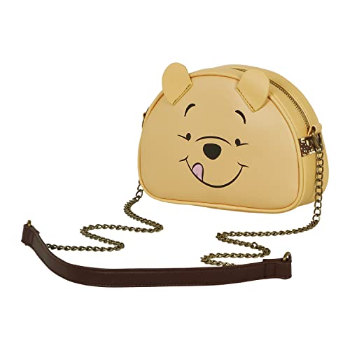 Winnie Puuh Face-Heady Schultertasche, Gelb von Disney