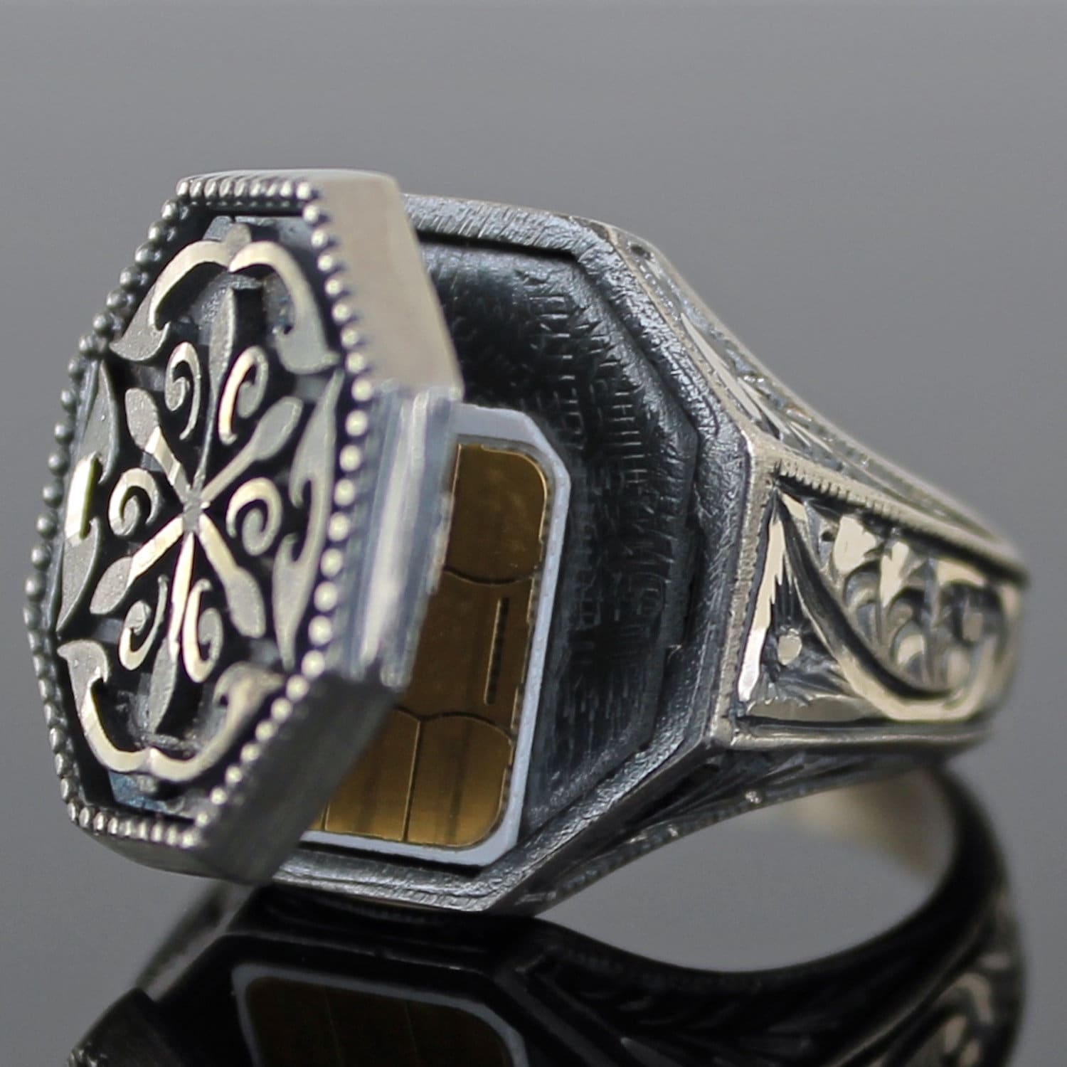 925 Sterling Silber Herren Ring Geheime Box Einzigartige Handgemachte Schmuck Größe 10, 25 von KARAT35