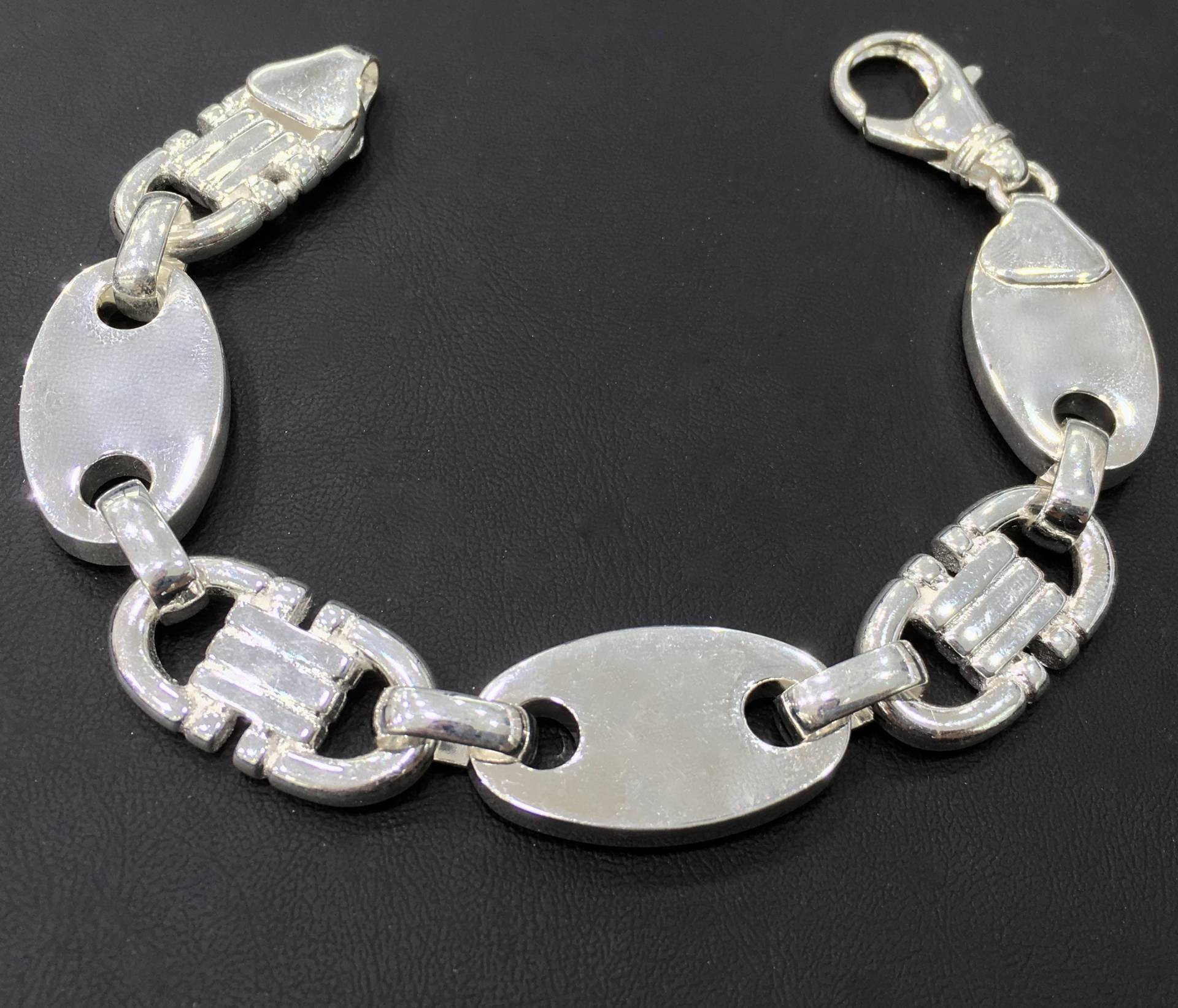 Schwere Herren Armband 925 Sterling Silber 15mm Solide Dicke Handschellenkette von KARAT35