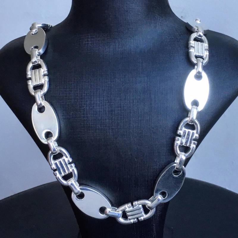 Silber Valter Gliederkette Halskette Jumbo Größe 17 Mm Massiv 925 Sterling von KARAT35