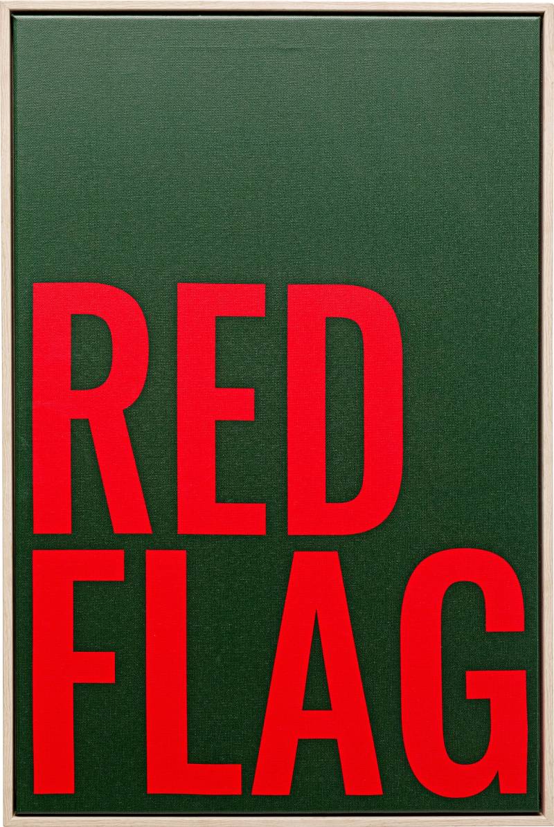 Kare Design Bild mit Rahmen "Gerahmtes Bild Red Flag 40x60cm" von KARE DESIGN