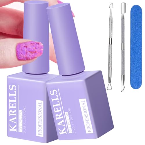 Gel Polish Remover, Nagellackentferner, 2 Stück Gel Nail Polish Remover, Gellack Entferner Set, Nagellack Entfernung, Nagellackentferner, für Shellac, UV Nagellack, Acrylnägel von KARELLS