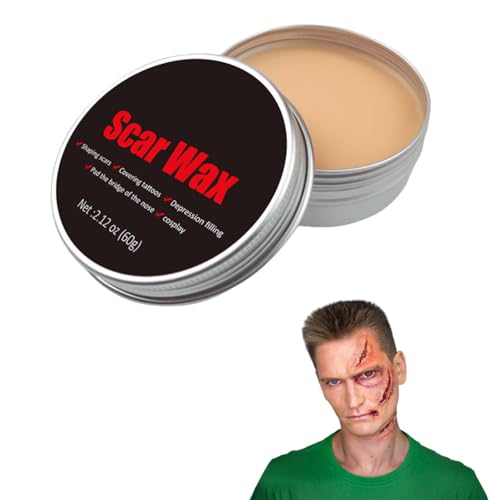 Halloween Schminke Wachs,Hautwachs,Schmink Wachs,Halloween Make-up Narben Wachs,Spezialeffekt Fake Wundhautwachs für Halloween，Gefälschte Narbe Wunde für Spezialeffekte Theater Festival Spaß Am Thema von KARELLS