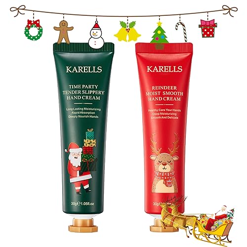 Handcremes Set,Handcreme Geschenkset,Weihnachtsgeschenke,Mini Handcreme Geschenkset,Handpflegecreme für sehr trockene rissige Hände,Geburtstagsgeschenk für Frauen/Weihnachts Mama Geschenk,2pcs von KARELLS