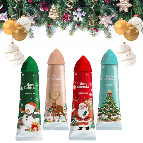 Handcremes Set,Handcreme Geschenkset,Weihnachtsgeschenke,Mini Handcreme Geschenkset,Weihnachtseis Handpflegecreme für sehr trockene rissige Hände,für Frauen/Weihnachts Mama Geschenk,4pcs von KARELLS