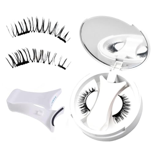 Magnetische-Wimpern, 1 Paar Feine Magnet-Wimpern, Wiederverwendbares Magnetische-Wimpern Natürlicher Look, Magnetwimpern Ohne Eyeliner Wiederverwendbare Magnetic Lashes Kit For Party, Make Up ﻿ von KARELLS