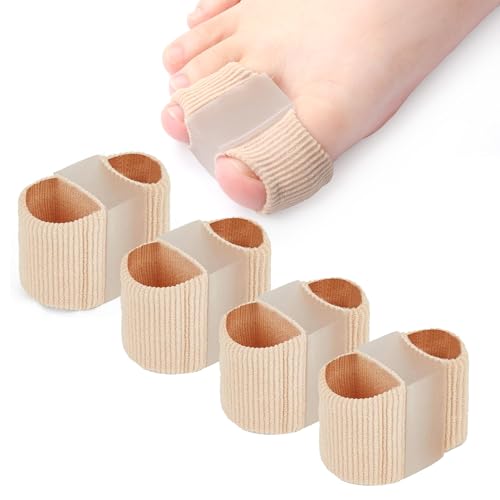 Zehenspreizer, 4 Stück Toe Spacer, Ilikon Großzehenabstandshalter, Doppelloch-Zehenorthese Für Ballenschmerzen Und Überlappende Zehen Frauen Männer, Toe Separator Für Hallux Valgus Korrektur von KARELLS