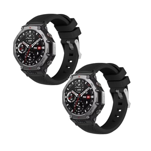 2 Stück Armband Kompatibel mit Amazfit T-Rex 3 Armband für Damen Herren Sport Silikon Uhrenarmband Replacement Wechselarmband für Amazfit T-Rex 3 Ersatzarmband von KAREN66