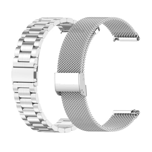 2 Stück Metall Armband Kompatibel mit Huawei Watch 5 42mm/GT 5 41mm Armband, Metall Solide/Mesh Edelstahl Ersatzband Uhrenarmband für GT5 Pro 42mm Smartwatch Damen Herren von KAREN66