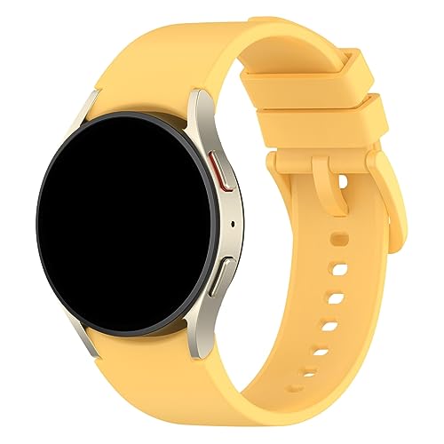 Armband Kompatibel mit Samsung Galaxy Watch 6 Classic 47mm Armband Galaxy Watch 4 Classic 46mm 42mm Armband, Galaxy Watch 6 Classic 43mm Uhrenarmband Weiches Silikon Ersatzarmband (Yellow, One Size) von KAREN66