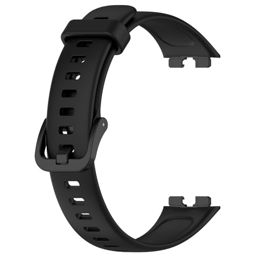 Band 9 Armband Kompatibel mit Huawei Band 9 Armband für Damen Herren, Silikonarmband wasserdichte Sportbänder für Huawei Band 9 /Band 8 Wechselarmband, Schwarz von KAREN66