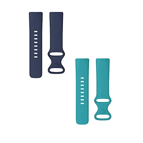 KAREN66 2 Stück Armband Kompatibel mit Fitbit Charge 5 Armband, Sport Silikon Uhrenarmband Replacement Wechselarmband Ersatzarmband für Fitbit Charge 5 Damen Herren (Blau+Grün) von KAREN66
