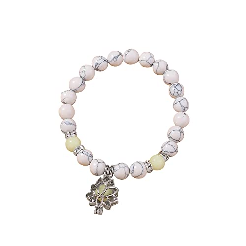 KAREN66 Armbänder Damen Armband Luminous Luminous Hollow Fluorite Stretch Bracelet (B, One Size) von KAREN66