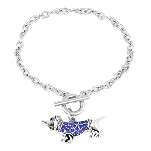 KAREN66 Armband Damen Legierung Hund Tier Tierkreis Anhänger OT Schnalle Kette Schmuck Armband (A, One Size) von KAREN66