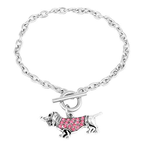 KAREN66 Armband Damen Legierung Hund Tier Tierkreis Anhänger OT Schnalle Kette Schmuck Armband (C, One Size) von KAREN66