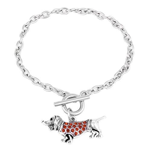 KAREN66 Armband Damen Legierung Hund Tier Tierkreis Anhänger OT Schnalle Kette Schmuck Armband (D, One Size) von KAREN66