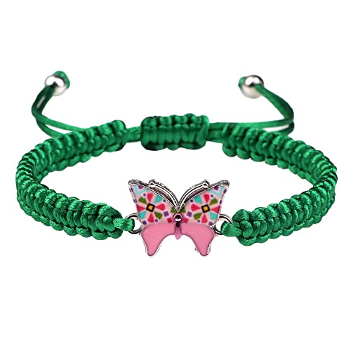 KAREN66 Armband Damen Rotes Seil, Flacher Knoten, Paar, handgewebt, Valentinstag, Männer und Frauen, Freundinnen, Schmetterling, Schmuck, um Freundin-Geschenke zu senden (H, One Size) von KAREN66