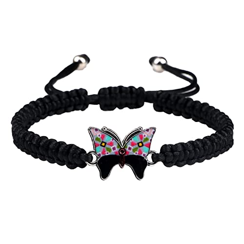 KAREN66 Armband Damen Rotes Seil, Flacher Knoten, Paar, handgewebt, Valentinstag, Männer und Frauen, Freundinnen, Schmetterling, Schmuck, um Freundin-Geschenke zu senden (Z, One Size) von KAREN66