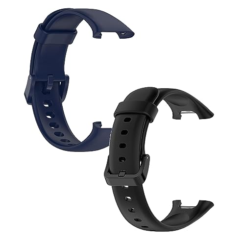 KAREN66 Armband Kompatibel mit Xiaomi Mi Band 7 Pro Armband Silikon Wasserdicht Ersatzband für Xiaomi Mi Band 7 Pro, Damen Herren (Schwarz/Blau) von KAREN66