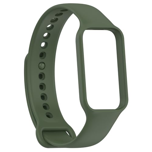 KAREN66 Armband Kompatibel mit Xiaomi Smart Band 8 Active/Redmi Smart Band 2 Armband - Sport Silikon Uhrenarmband Replacement Wechselarmband Ersatzarmband für Damen Herren, Armeegrün von KAREN66