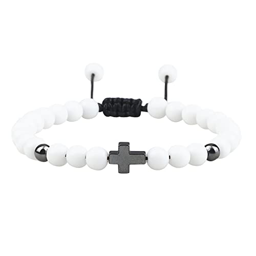 KAREN66 Armband für Damen Schmuck Handgeflochtenes Seilarmband Türkis Perlenarmband für Beste Freunde (D, One Size) von KAREN66