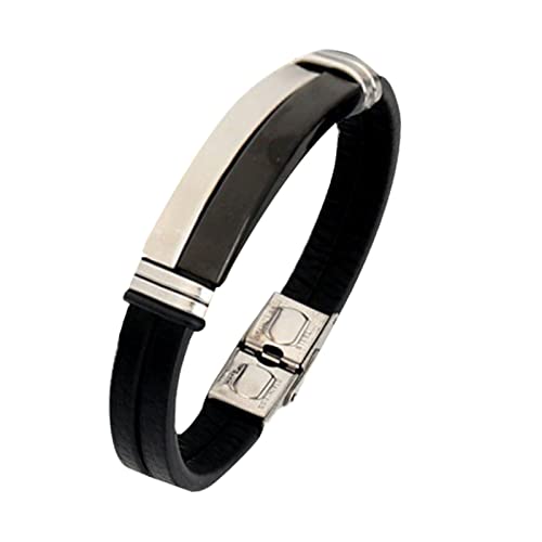 KAREN66 Armband personalisiert Mode Zweifarbige Silikon Armband Zubehör Armbänder Für Männer Armbänder Kreative Geschenk Armbänder Souvenir Geschenke Viel Glück Armband (B, One Size) von KAREN66