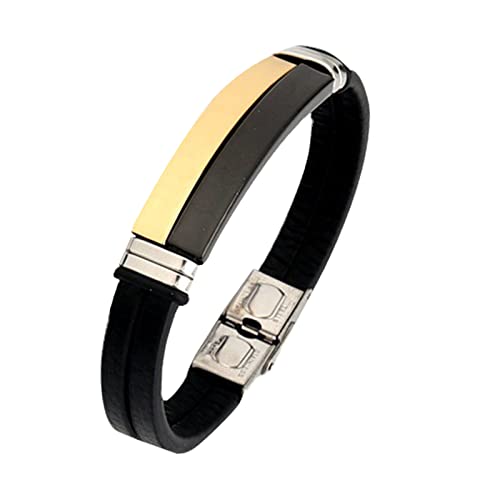 KAREN66 Armband personalisiert Mode Zweifarbige Silikon Armband Zubehör Armbänder Für Männer Armbänder Kreative Geschenk Armbänder Souvenir Geschenke Viel Glück Armband (C, One Size) von KAREN66