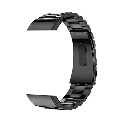 KAREN66 Metallarmband Kompatibel mit Xiaomi Mi Watch Lite 2/Redmi Watch 2 Armband Metall Ersatzarmband Wasserdicht Edelstahl Replacement Wrist Strap Zubehör Uhrenarmband für Damen Herren (Schwarz) von KAREN66